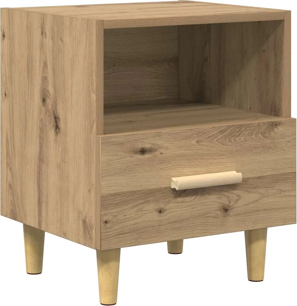 vidaXL Dulap de noapte Stejar Artizanal 40 x 35 x 47 cm Lemn compozit