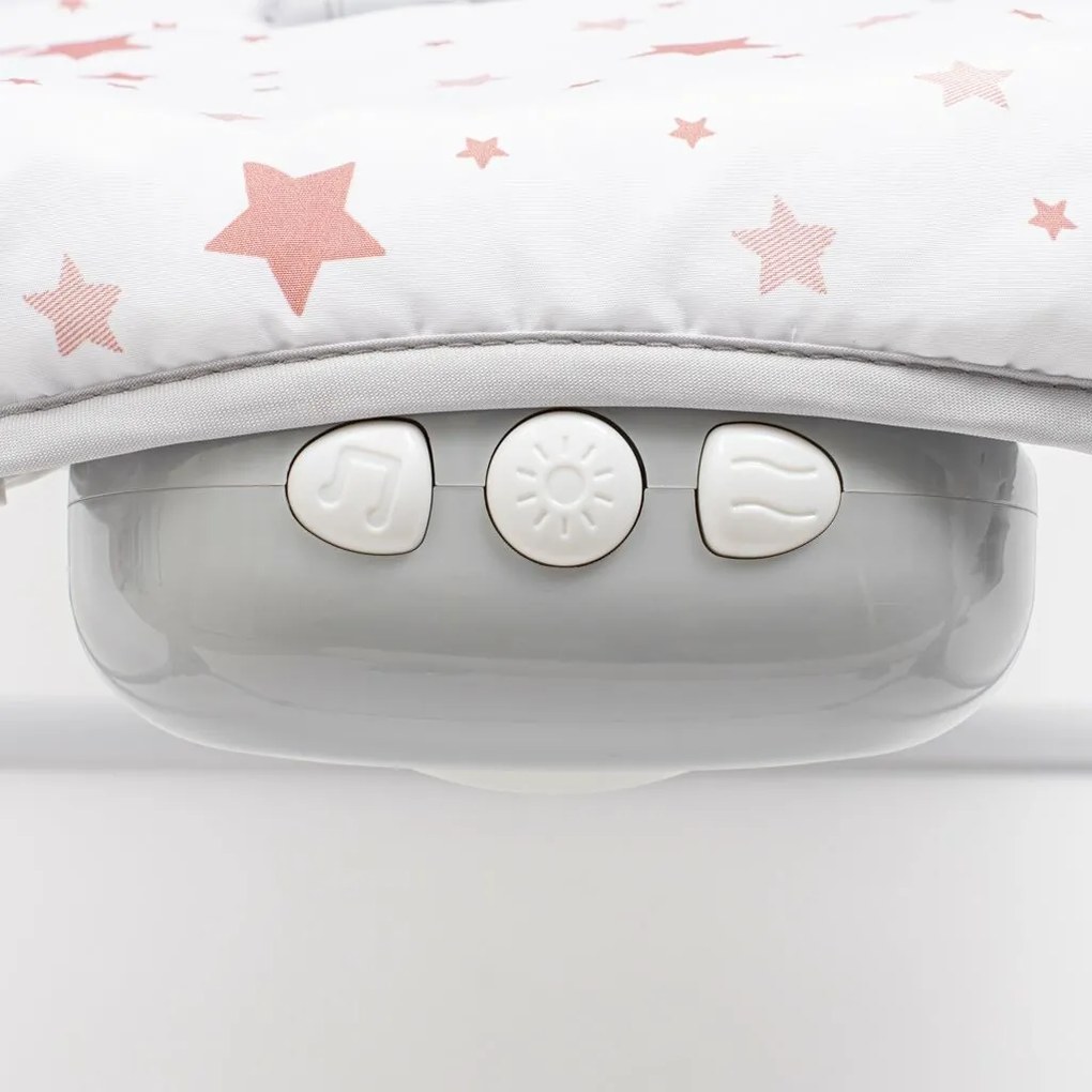 Baby Mix Scaun balansoar multifuncțional pentrucopii Stars roz, 80 x 40 x 70 cm