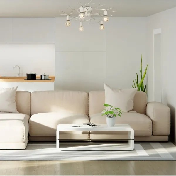 Plafonieră GARNISH 5xE27/15W/230V alb/patină