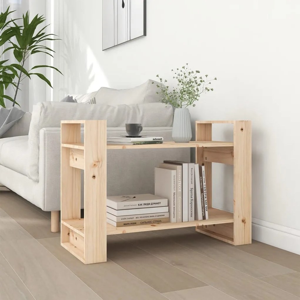 Bibliotecă/separator cameră, 80x35x56,5 cm, lemn masiv de pin
