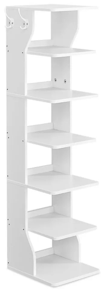 Vasagle Suport pantofi CINDY, 6 niveluri, 30x26.4x110.4cm, alb