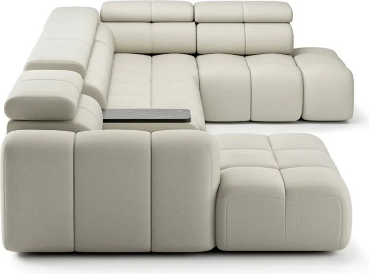 Colțar lemn masiv Bliss cu extensie electrică 398×113 cm