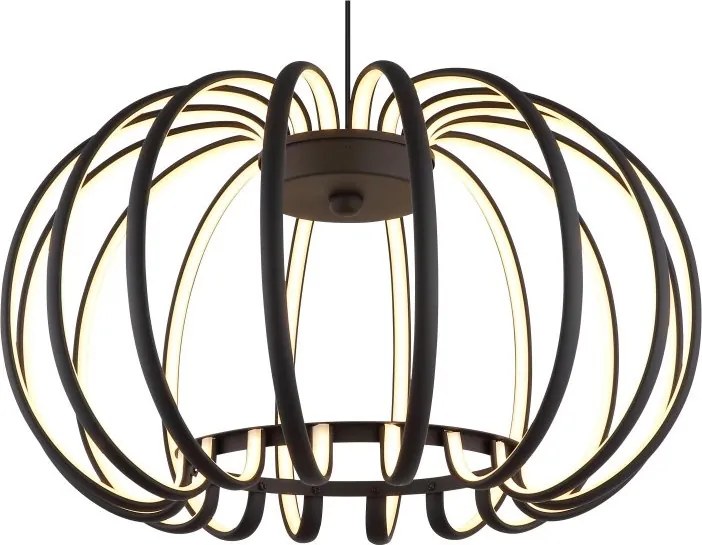 Lustra LED suspendata moderna RIBBON negru