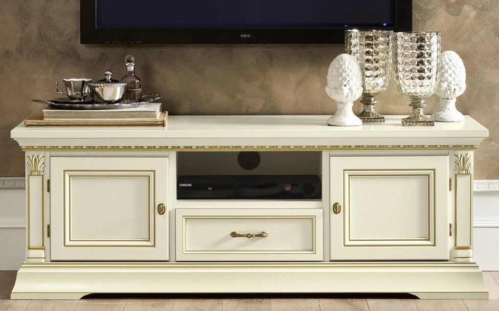 Comodă TV lemn masiv Victoria Personalizabil, 140 × 51 × 50 cm