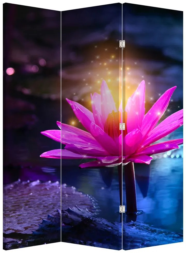 Paravan - Lotus pe apă (126x170 cm)