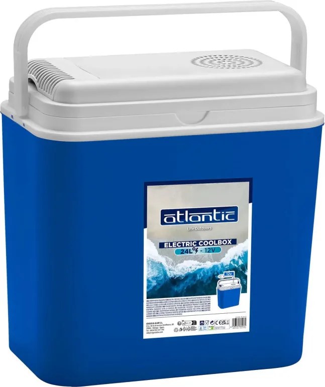 La mâna a doua: Lada frigorifica ATLANTIC, 24 litri, Activa, 12V, Racire, Fara BPA, Albastru