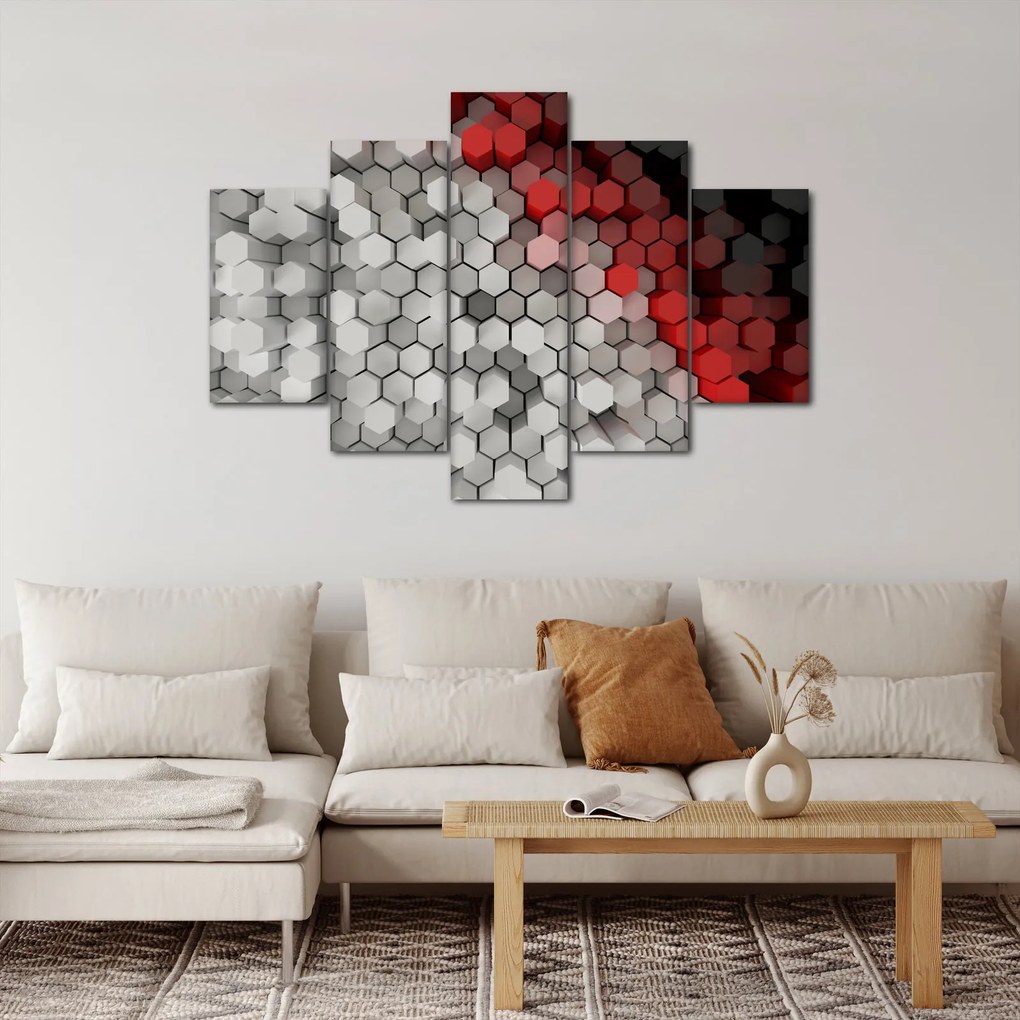 Tablou - 3D hexagoane (150x105 cm)