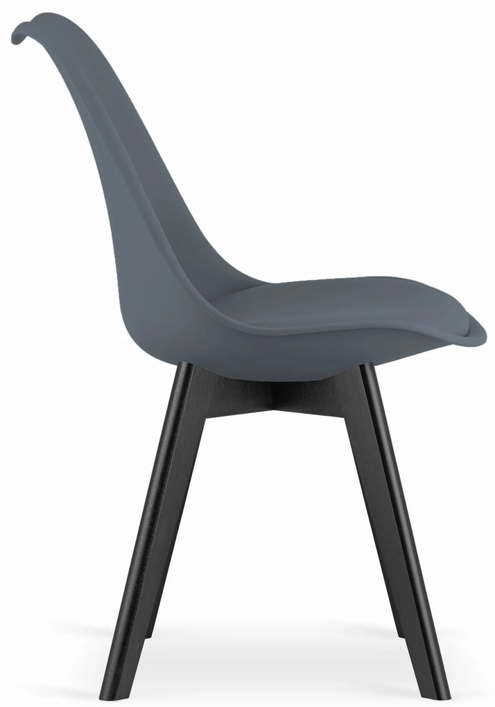 Scaun gri inchis BALI MARK cu picioare negre