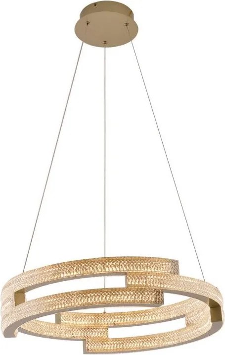 Lustră LED suspendată pe cablu TARJA, LED/36W/230V, 3000/4000/6000K, Ø 60 cm, auriu