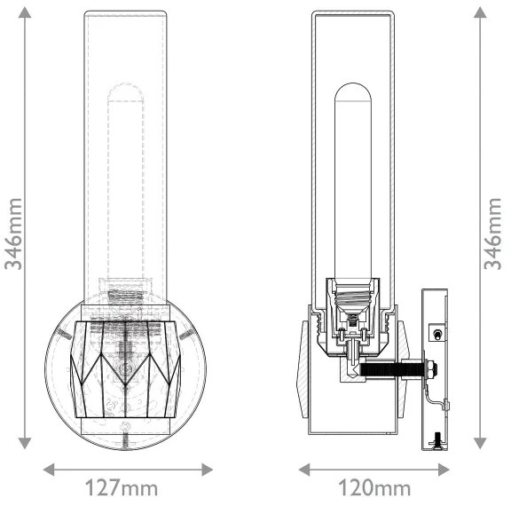 Aplică pentru baie Hinkley HK-ELLISON1-BK-HB ELLISON 1xE27/40W/230V IP44 auriu