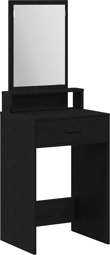 vidaXL Masă de Machiaj Stejar Negru 50 x 41 x 140 cm Lemn compozit