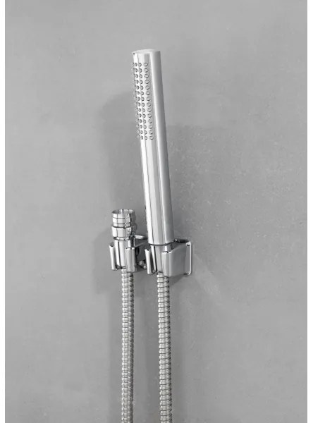 WENKO Duș DUO 81340100, 170 x 2,7 cm, crom lucios/argintiu/gri