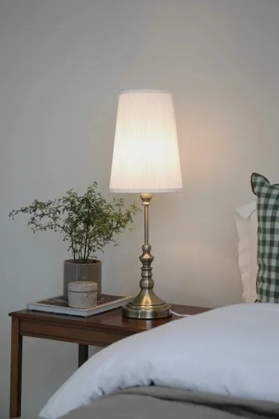 Markslöjd 108970 - Lampă de masă NOBLE 1xE14/40W/230V 66 cm alb/alamă