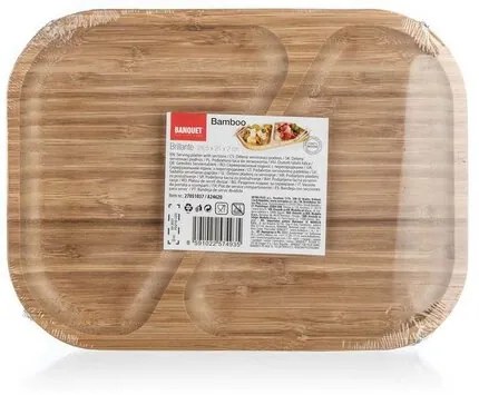 Tavă de servit Banquet  BRILLANTE Bamboo,28,5 x 21 cm