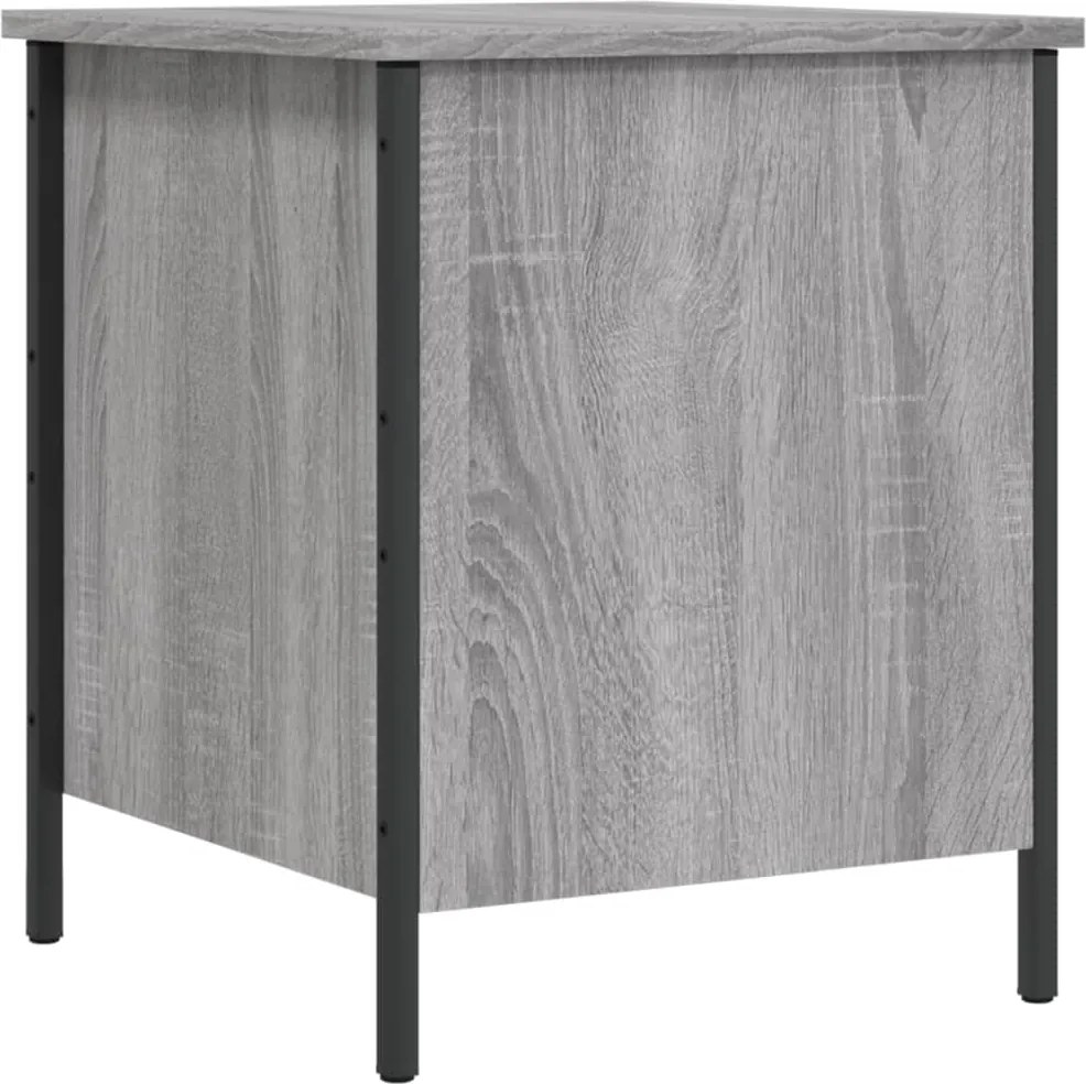 vidaXL Bancă de depozitare, gri sonoma, 40x42,5x50 cm, lemn prelucrat