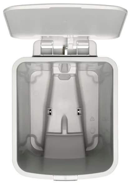 Coș cu pedală Brabantia StepUp 1008480, 16 L, Materiale ecologice, Deschidere mare, Gri deschis