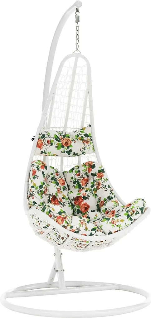 Balansoar gradina KALEA 2 NEW, alb/multicolor, metal/stofa clasica, 10