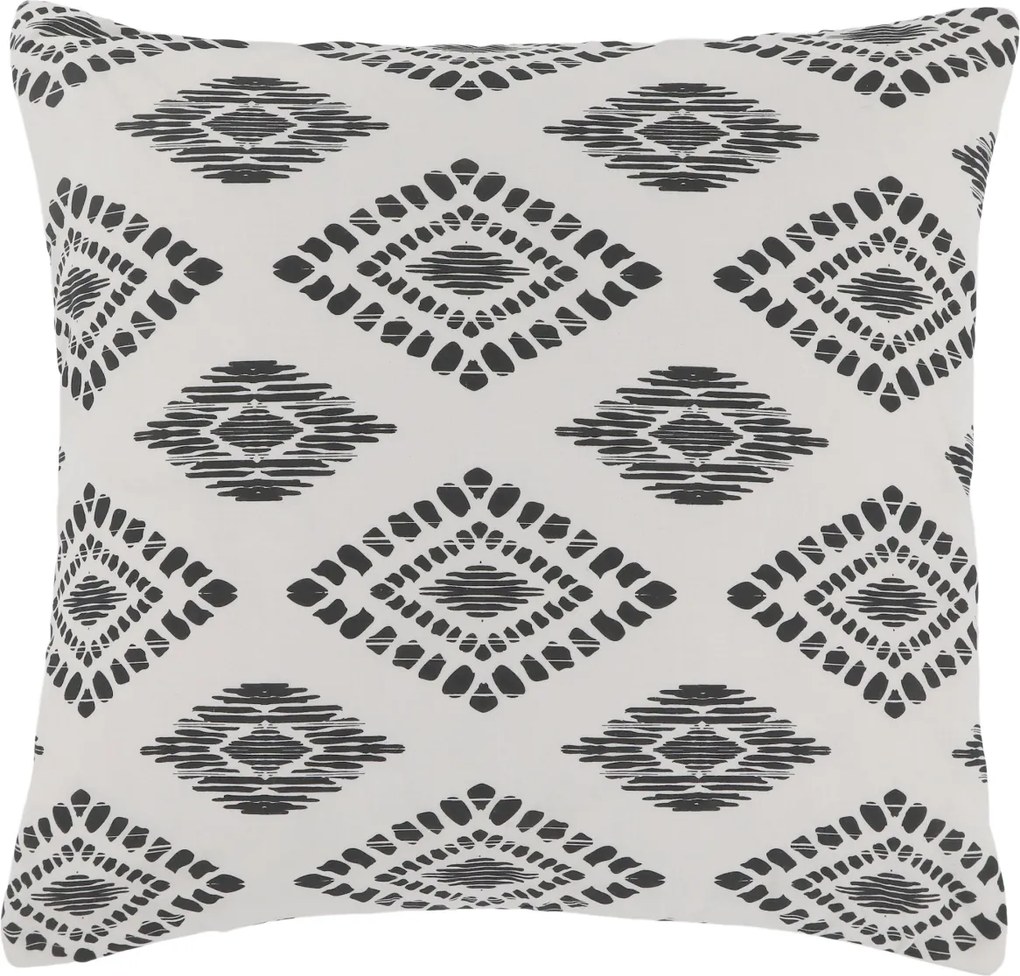 Fata de perna Aix din bumbac, 50x50cm, white & black