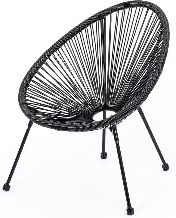 Fotoliu din răchită Le Bonom Avocado, negru