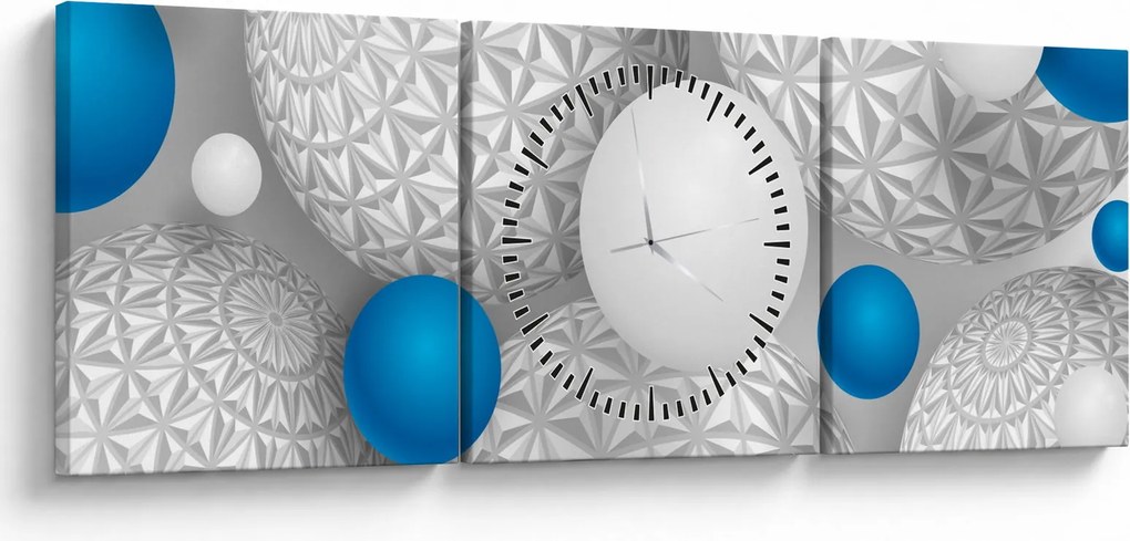 Tablou cu motiv 3D (cu ceas) (90x30 cm)
