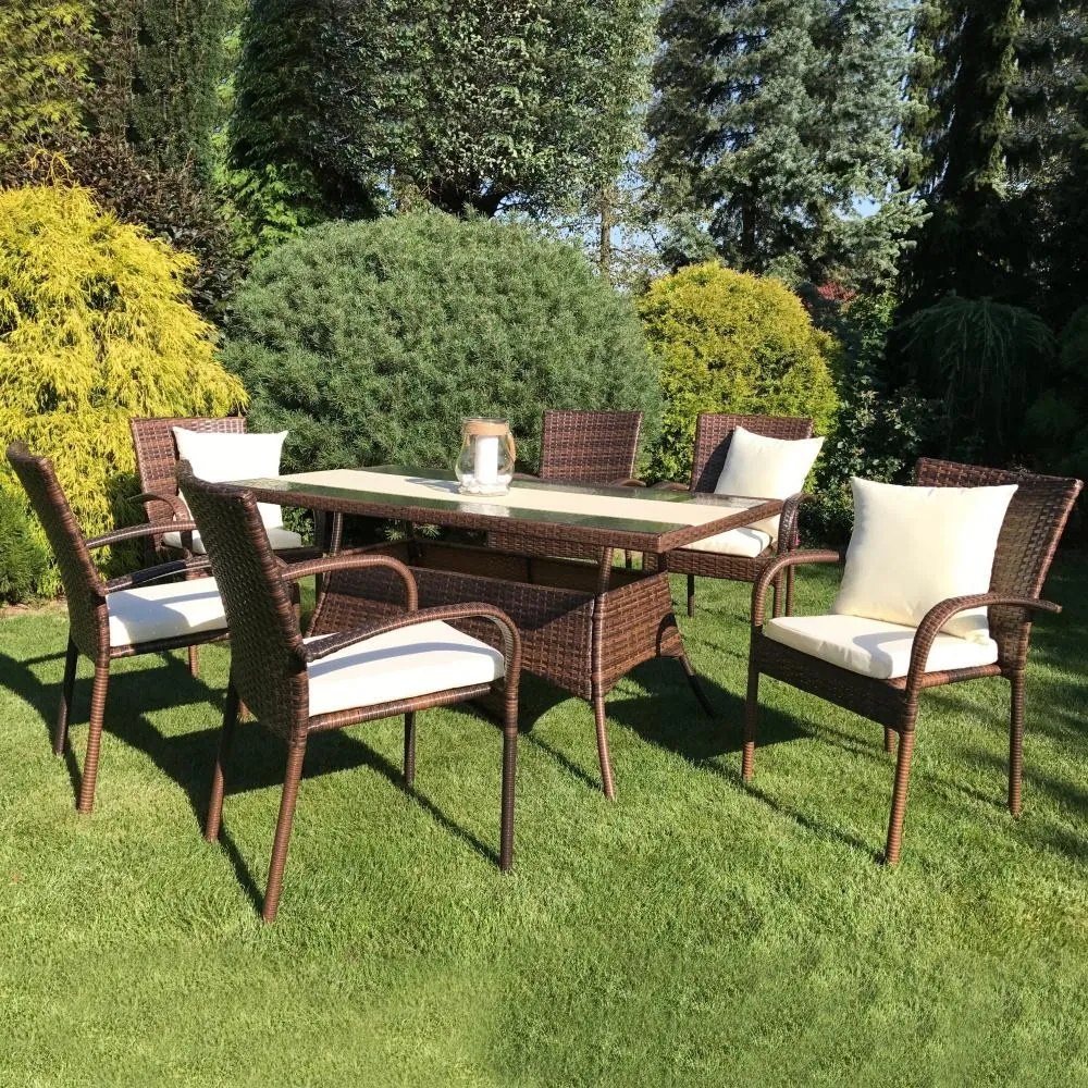 Set mobilier de grădină din ratan Avenberg ESPERIA, 13 piese