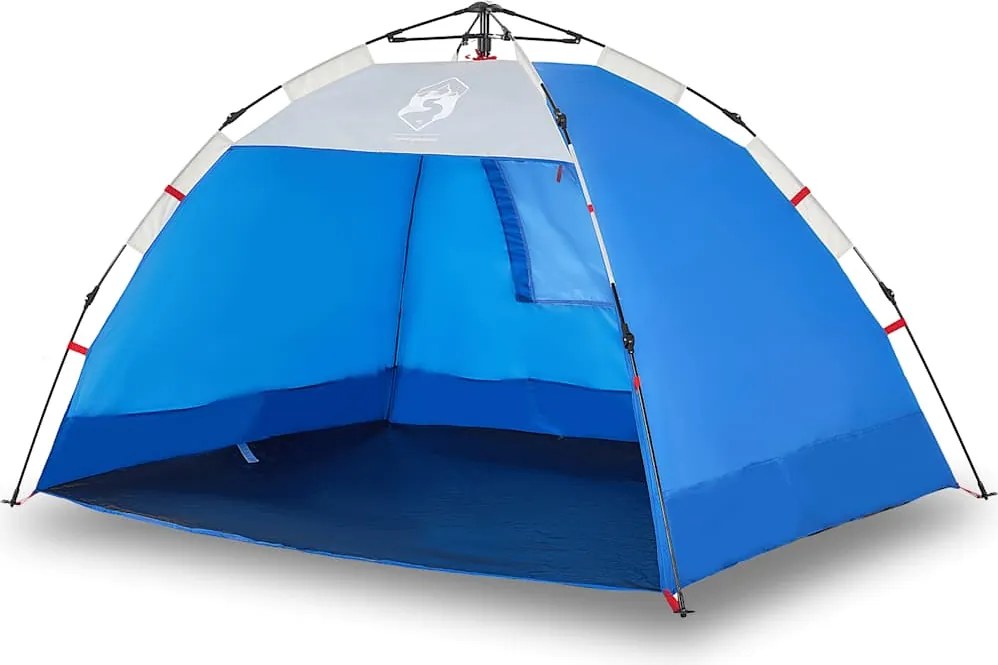 vidaXL Cort camping 2 persoane albastru azur impermeabil setare rapidă