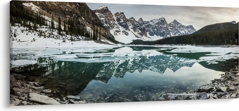 Tablou - lacul iarna (120x50 cm)