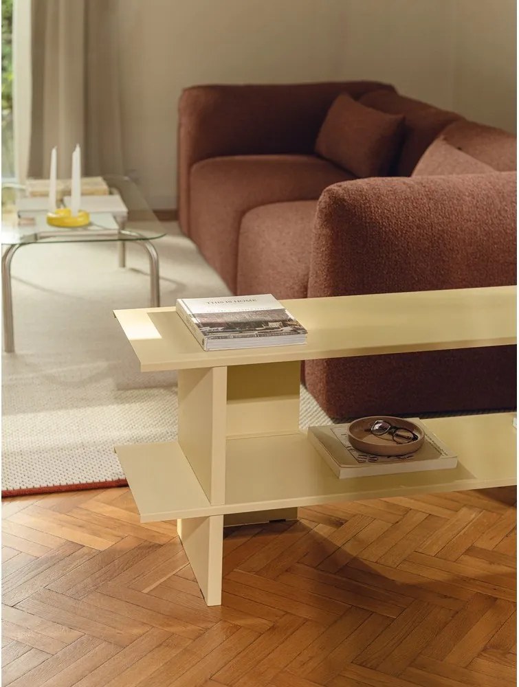 Etajeră galbenă din metal 160x57x37 cm Hes – noo.ma