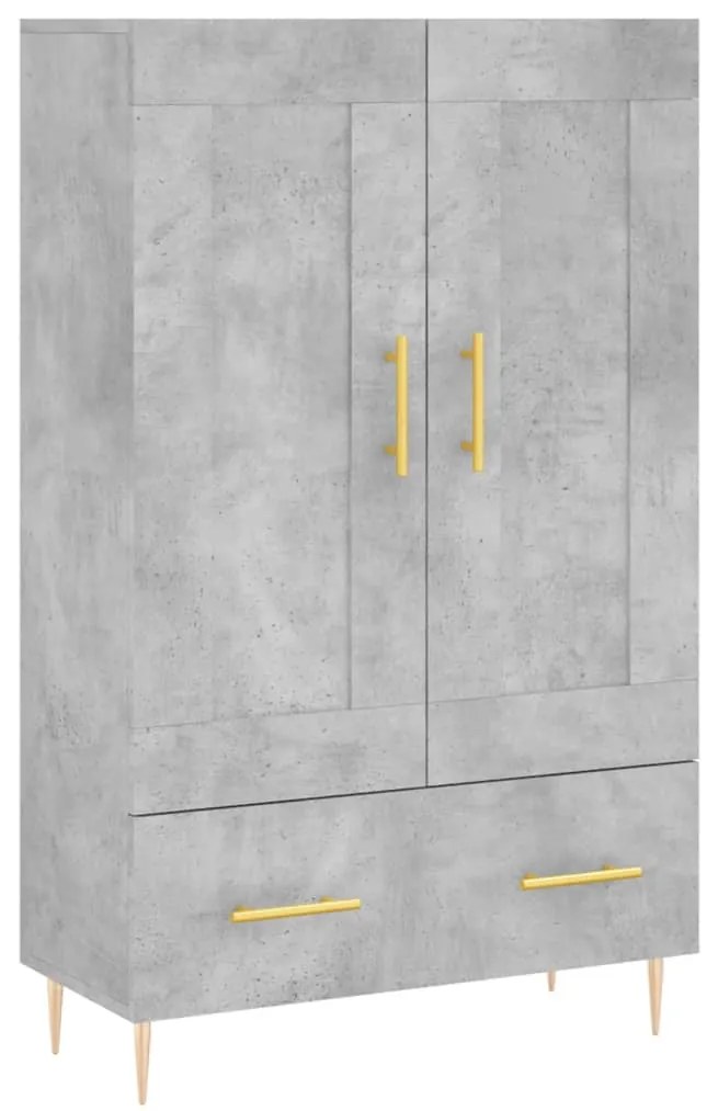 vidaXL Dulap înalt, gri beton, 69,5x31x115 cm, lemn compozit