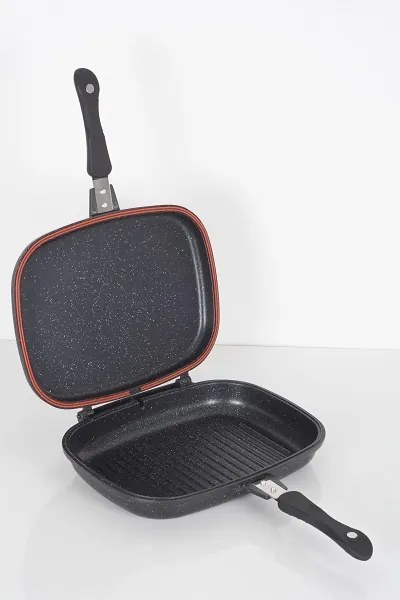 Tigaie dubla ZILAN ZLN9522,culoare negru Diametru 30 cm, garnitura silicon rezerva,