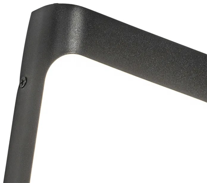Lampa de perete exterioara de design neagra cu LED IP44 cu senzor de crepuscul - Khuvan