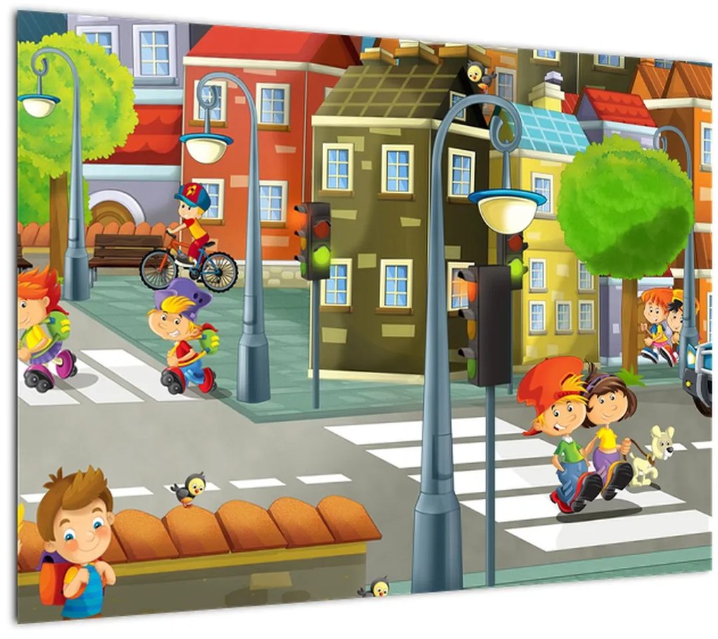 Tablou - Orășelul copiilor (70x50 cm)