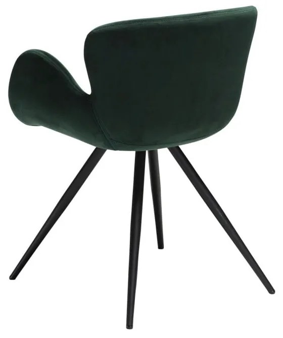 Scaun de sufragerie verde cu cotiere tapițat Gaia – DAN-FORM Denmark
