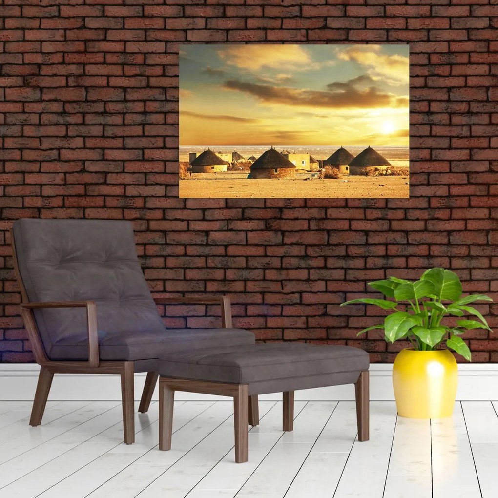 Tablou - Colibe în deșert (90x60 cm)