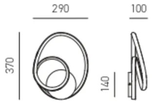 Aplică LED dimabilă DIVA 20W/230V antracit Gea Luce DIVA A TITANIO