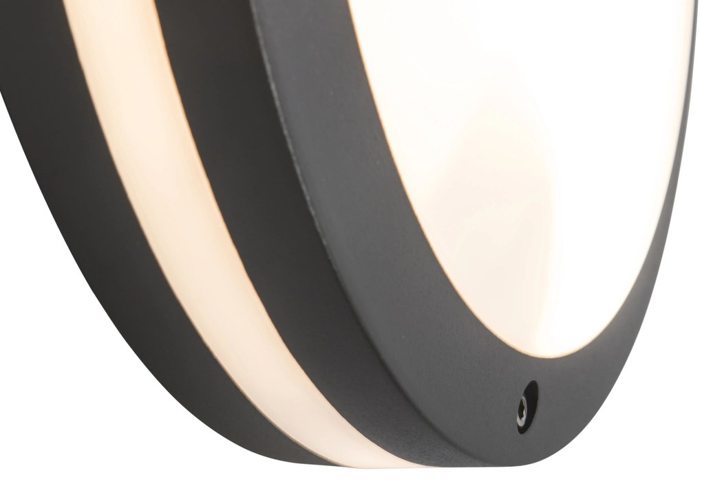 Lampă de perete și plafon gri închis cu 2 lumini IP54 - Glow