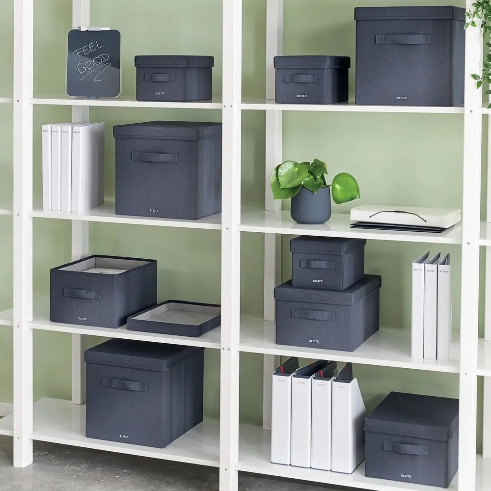 Cutii de depozitare 2 buc. din material textil cu capac – Leitz