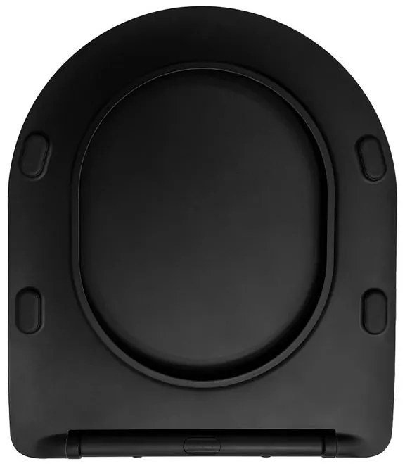 Capac WC CARLO FLAT UF BLACK MATT