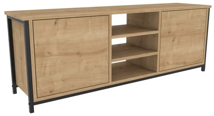 Comoda TV Otis - Negru, Oak