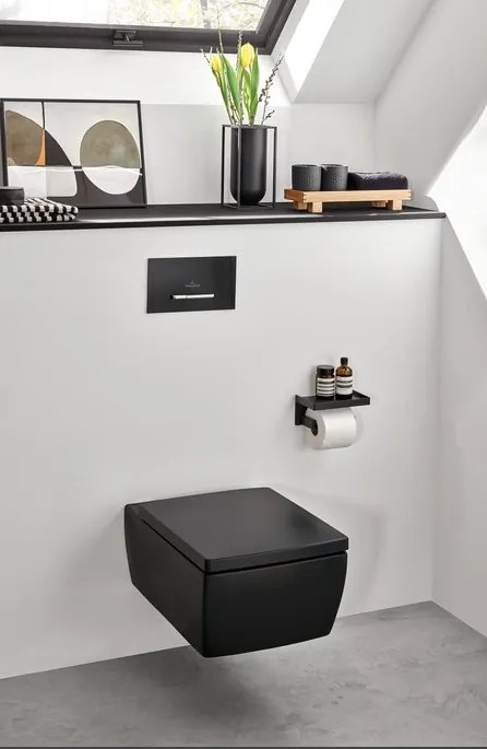 Clapeta de actionare dual-flush, negra, Villeroy  Boch ViConnect Negru