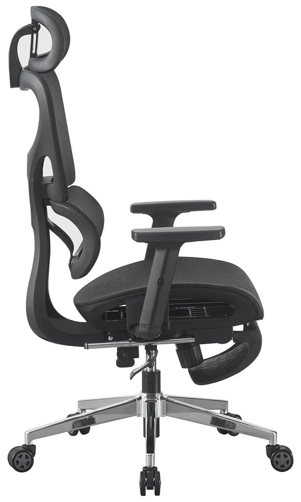 Scaun ergonomic Meta Chair Plus, suport picioare, Full Mesh, Negru