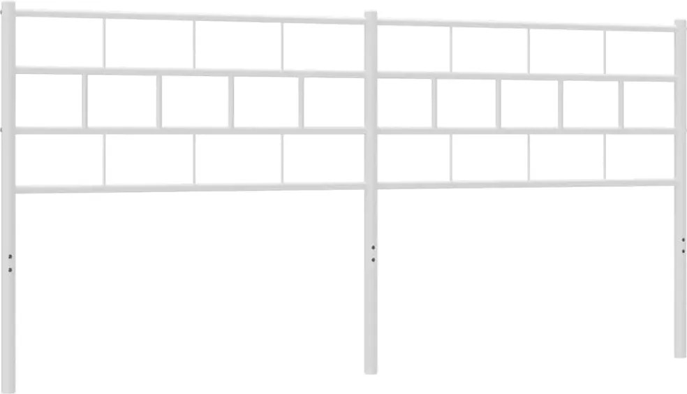 vidaXL Tăblie de pat de schimb metalică, alb, 180 cm