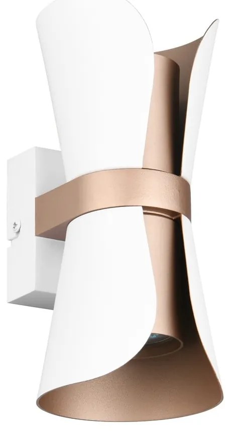 Aplică de perete albă/în culoarea bronz Coat – Trio