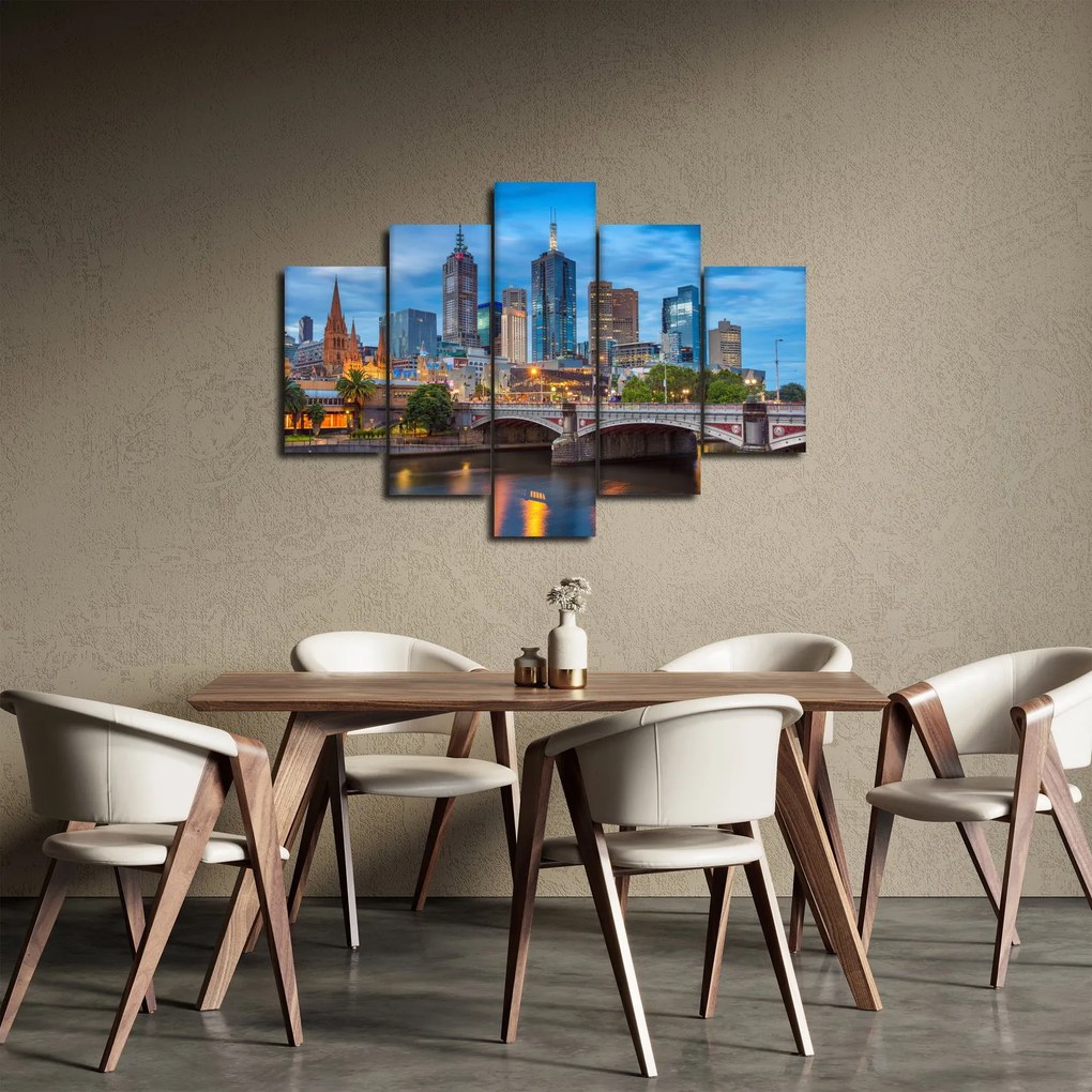 Tablou cu orașul Melbourne (150x105 cm)