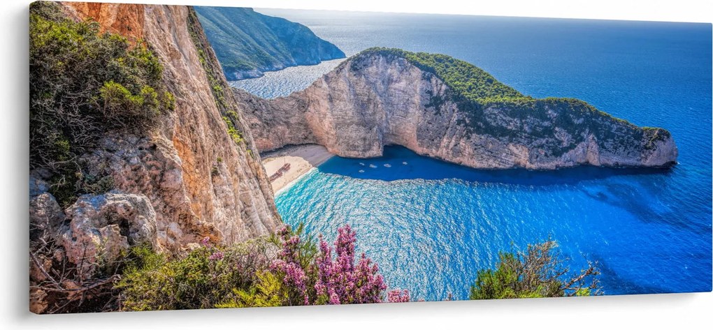 Tablou - Plaja Navagio, Grecia (120x50 cm)