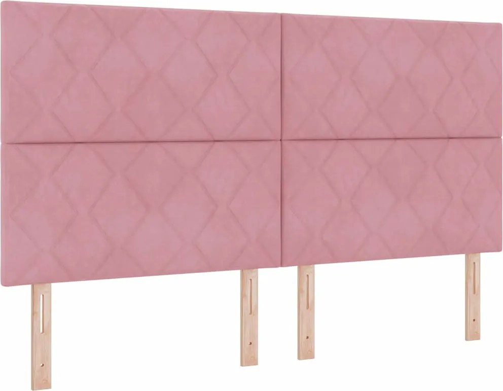 vidaXL Tăblie cap Roz 180 cm Catifea