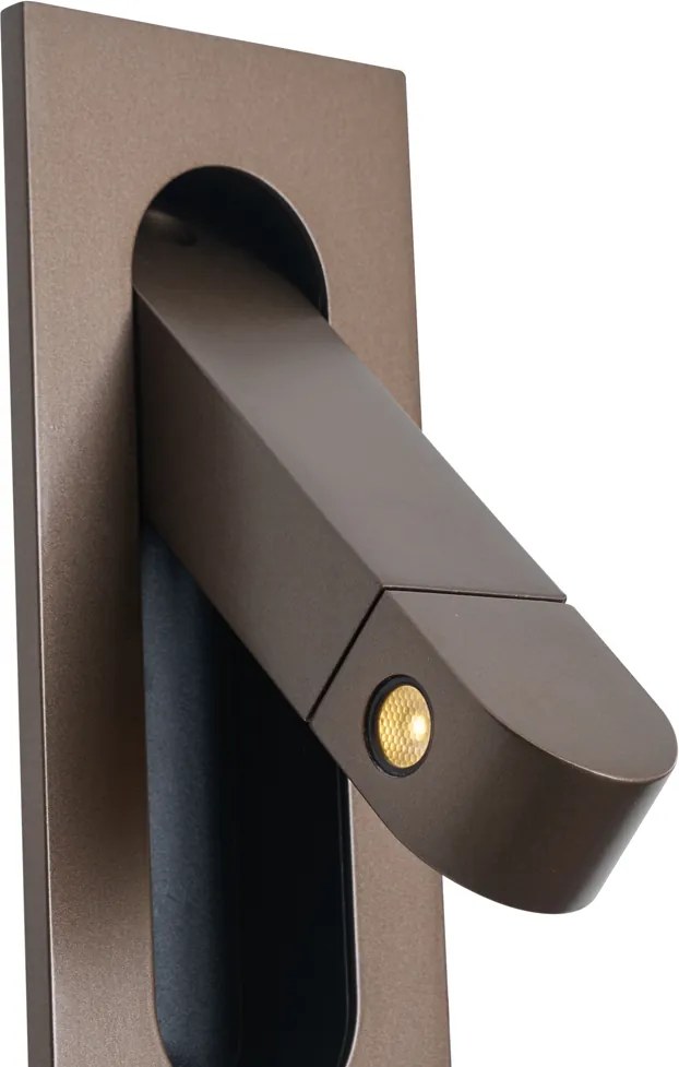 Set de 2 Aplice Moderne Bronz Închis Incl. LED și Port USB-C - Hilton