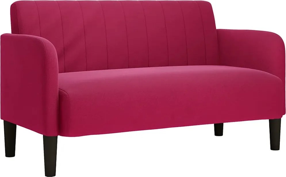 vidaXL Canapea loveseat rosu vin 109 cm catifea