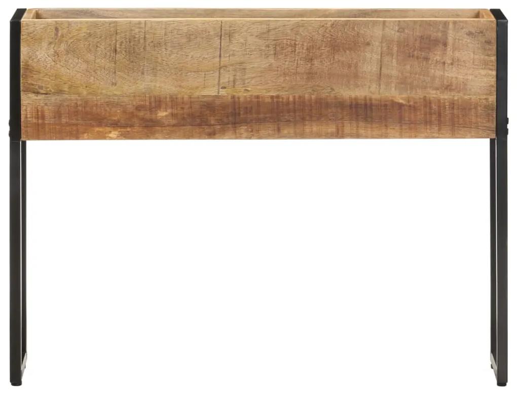 Jardiniera, 90 x 20 x 68 cm, lemn de mango nefinisat 1, 90 x 20 x 68 cm, lemn de mango nefinisat