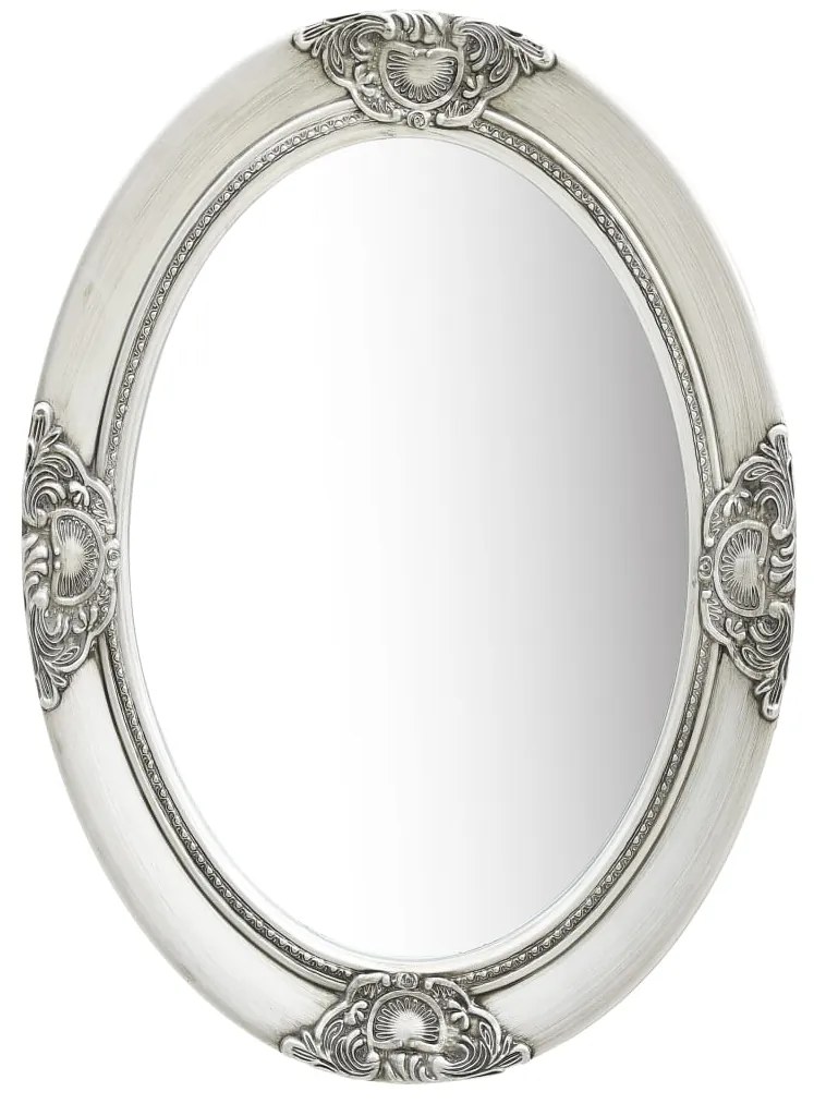 vidaXL Oglindă de perete in stil baroc, argintiu, 50 x 70 cm